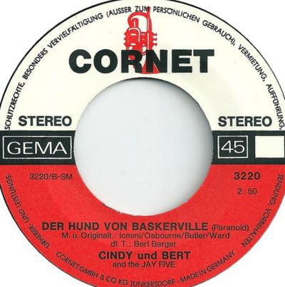 Cindy & Bert : Holly Holy / Der Hund Von Baskerville (7", Single)