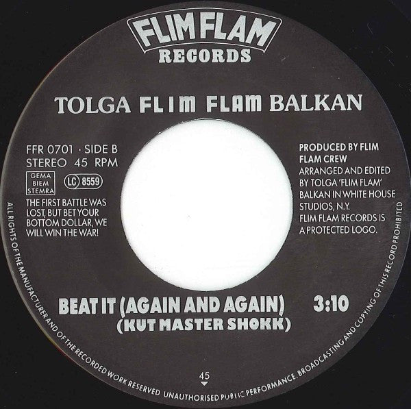 Tolga "Flim Flam" Balkan : Shall We Do It Again  (Yeah! Yeah!) (7")