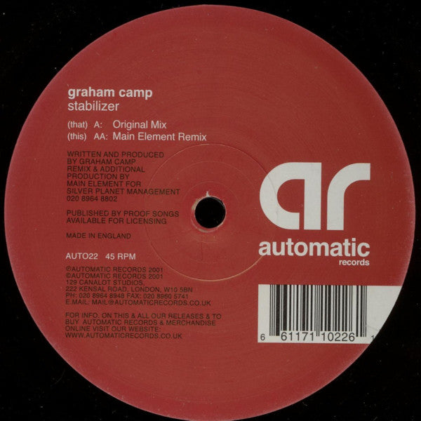 Graham Camp : Stabilizer (12")