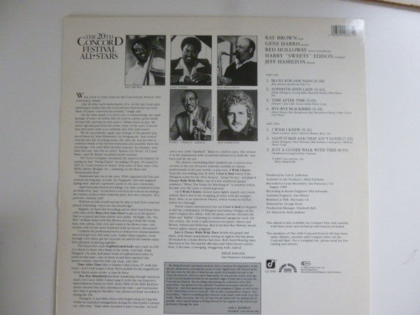 Concord Jazz All Stars : The 20th Concord Festival All Stars (LP, Album)