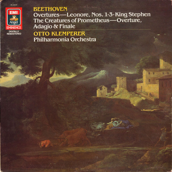 Ludwig van Beethoven - Otto Klemperer, Philharmonia Orchestra : Overtures - Leonore, Nos. 1-3 / King Stephen / The Creatures of Prometheus - Overture, Adagio & Finale (LP, Comp, RM)