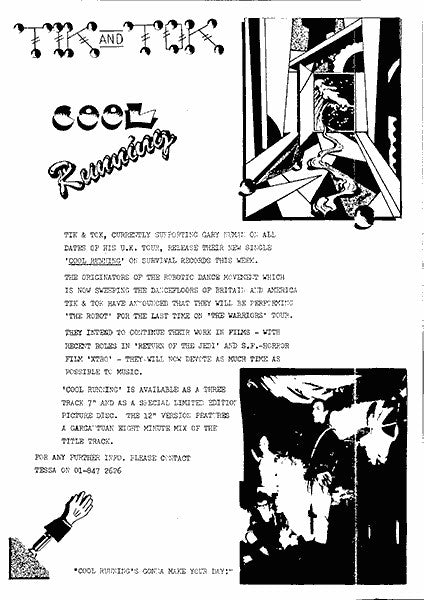 Tik And Tok* : Cool Running (7", Single)