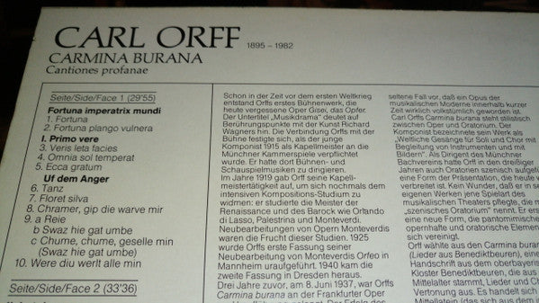 Carl Orff, Sheila Armstrong, Gerald English, Thomas Allen, London Symphony Chorus & London Symphony Orchestra, André Previn : Carmina Burana (LP, Album)