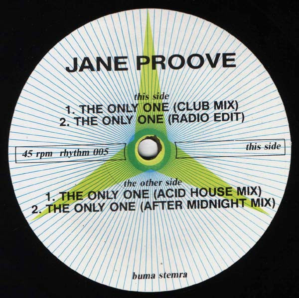 Jane Proove : The Only One (12", Maxi)