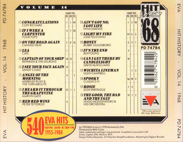 Various : Hit History '68 - Volume 14 (CD, Comp)