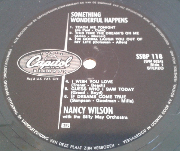 Nancy Wilson : Wonderful (LP, Album, Club, RE)