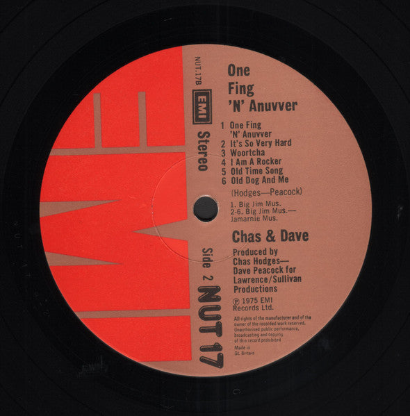 Chas And Dave : One Fing 'N' Anuvver (LP, RE)