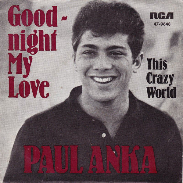 Paul Anka : Goodnight My Love (7", Single)