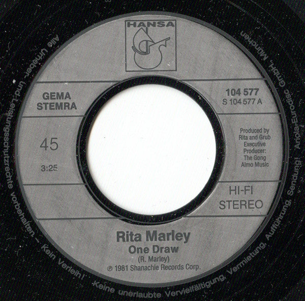 Rita Marley : One Draw (7", Single)