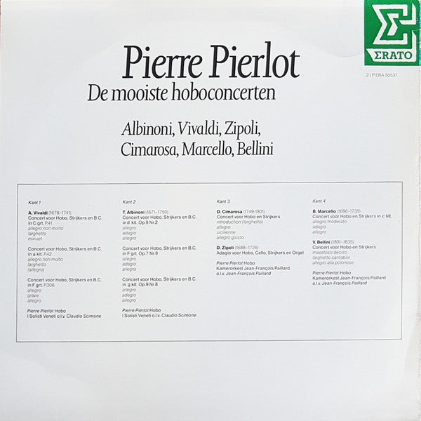 Pierre Pierlot : De Mooiste Hoboconcerten (2xLP, Album, Comp)