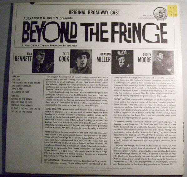 Beyond The Fringe : Beyond The Fringe (LP, Album)