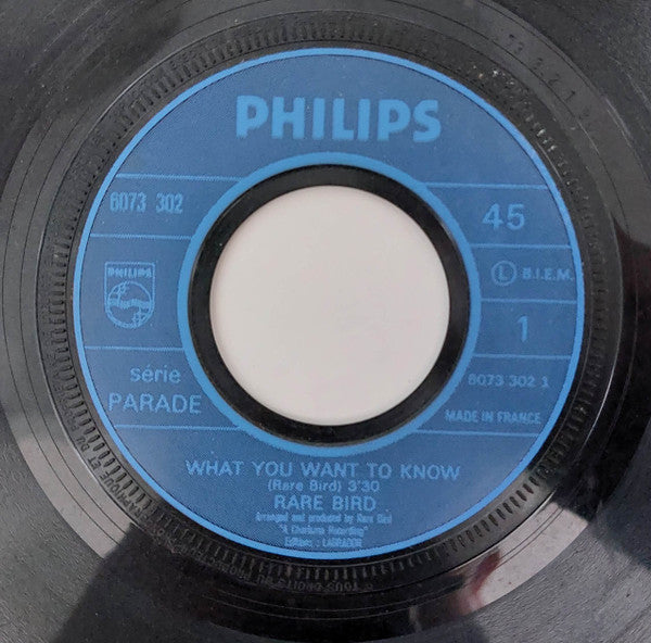 Rare Bird : What You Want To Know  (7", Single, RE)