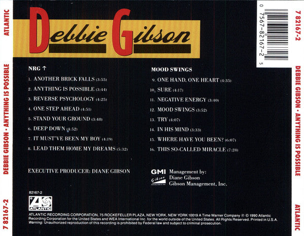 Debbie Gibson : Anything Is Possible (CD, Album)