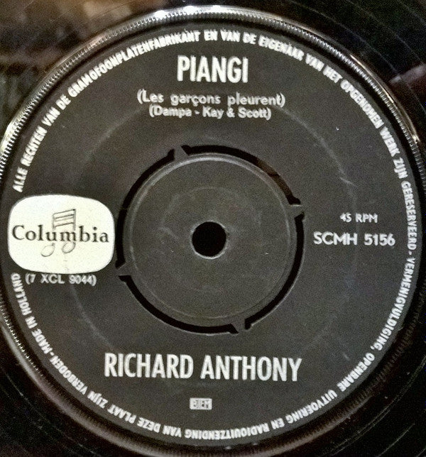 Richard Anthony (2) : Piangi (7", Single)