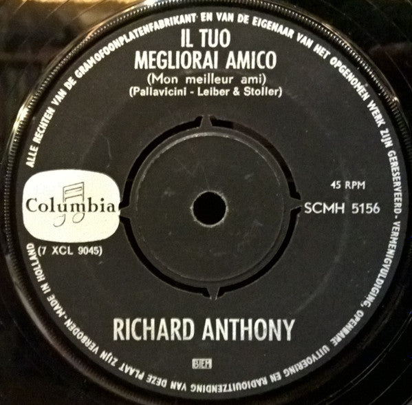 Richard Anthony (2) : Piangi (7", Single)