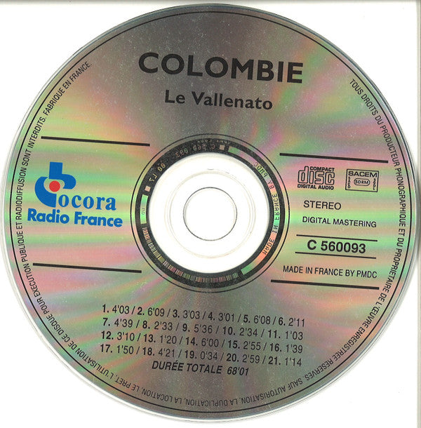 Various : Colombie - Le Vallenato (CD, Comp)