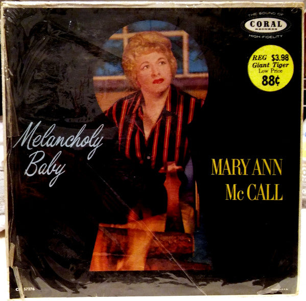Mary Ann McCall : Melancholy Baby (LP, Album, Mono)