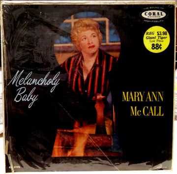 Mary Ann McCall : Melancholy Baby (LP, Album, Mono)