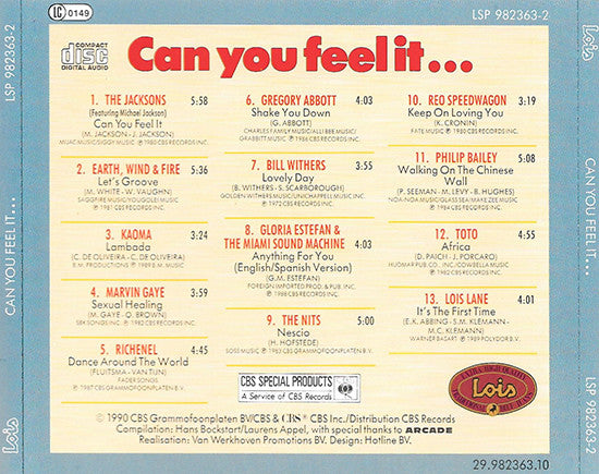 Various : Can You Feel It  (CD, Comp, Promo)