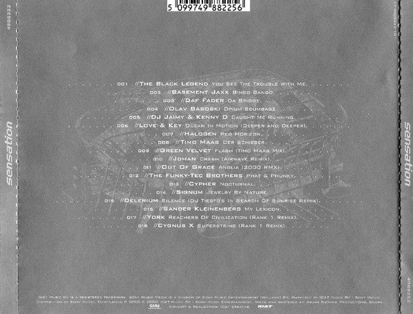 Various : Sensation (CD, Comp, Mixed, Gre)