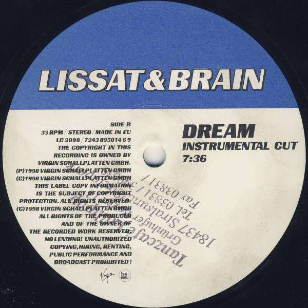 Lissat & Brain : Dream (12")