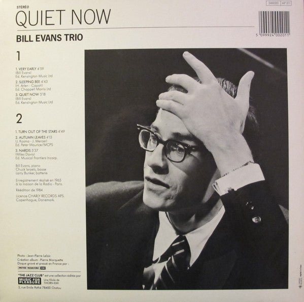 The Bill Evans Trio : Quiet Now (LP, Album, Gat)