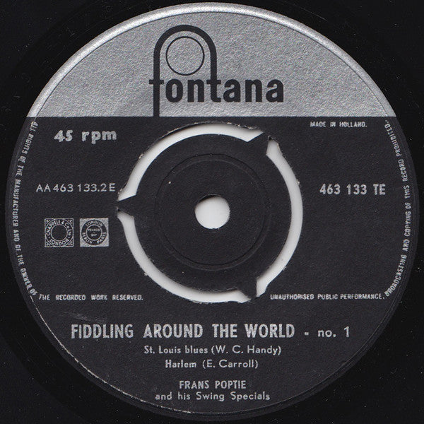 Frans Poptie And His Swing Specials : Fiddling Around The World No. 1 (7", EP)
