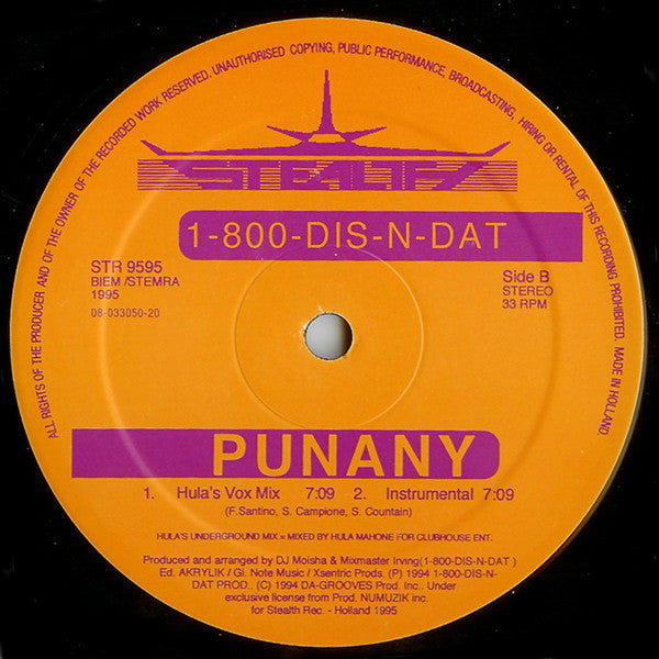 1-800-Dis-N-Dat : Punany (12")