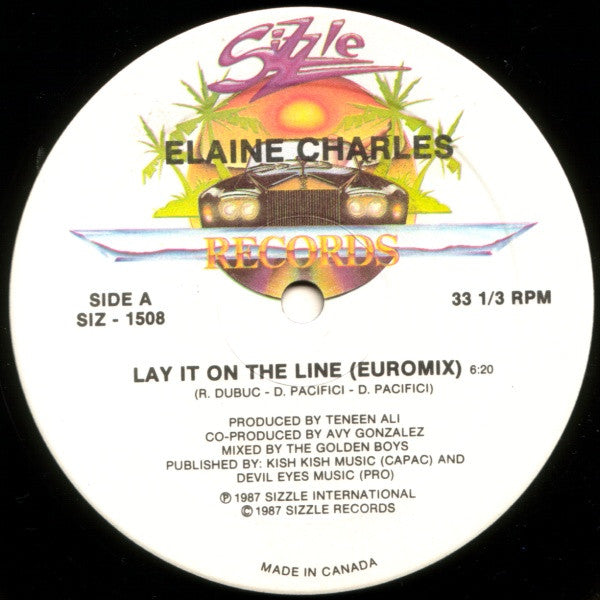 Elaine Charles : Lay It On The Line (12", Maxi)