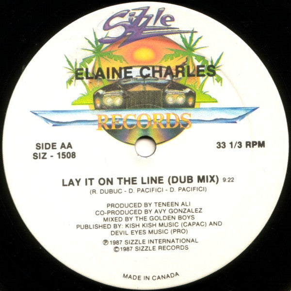 Elaine Charles : Lay It On The Line (12", Maxi)