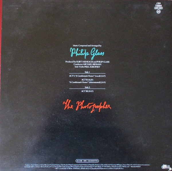 Philip Glass : The Photographer (LP, Album)