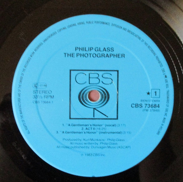 Philip Glass : The Photographer (LP, Album)