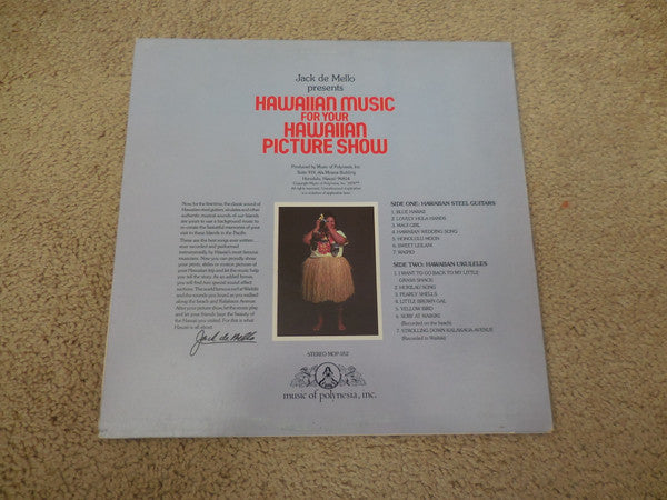 Jack De Mello : Hawaiian Music For Your Hawaiian Picture Show (LP)
