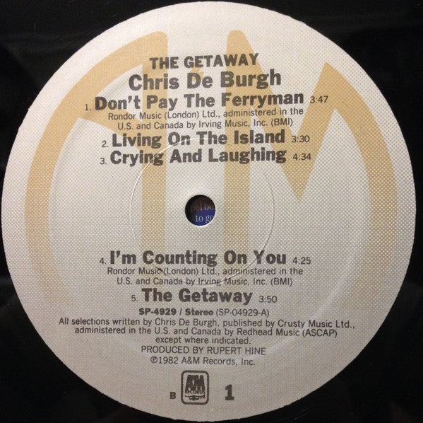 Chris de Burgh : The Getaway (LP, Album)