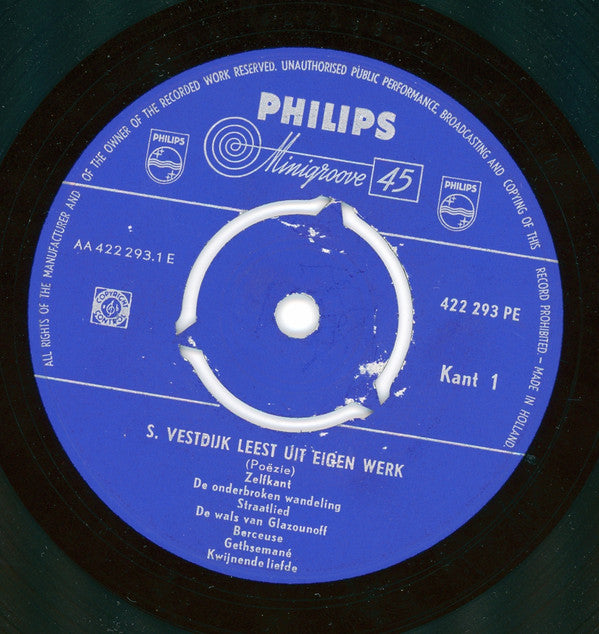 Simon Vestdijk : S. Vestdijk Leest Uit Eigen Werk (7")