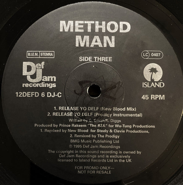 Method Man : Release Yo' Delf (Exclusive U.K. Mixes) (2x12", Promo)