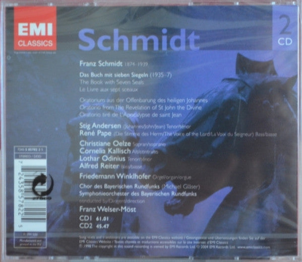 Franz Schmidt, Stig Andersen, René Pape, Symphonie-Orchester Des Bayerischen Rundfunks, Franz Welser-Möst : Das Buch Mit Sieben Siegeln (2xCD)