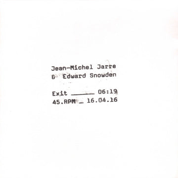 Jean-Michel Jarre & Edward Snowden : Exit (7", S/Sided, RSD, Single)