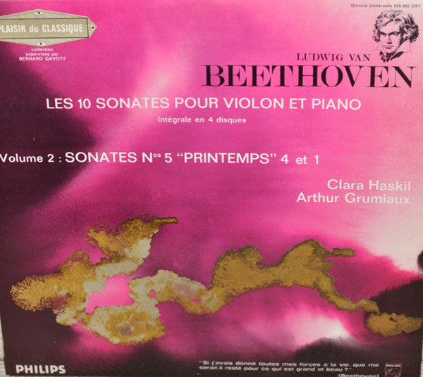 Ludwig van Beethoven - Clara Haskil, Arthur Grumiaux : Les 10 Sonates Pour Violon Et Piano - Volume 2 (LP, Gra)