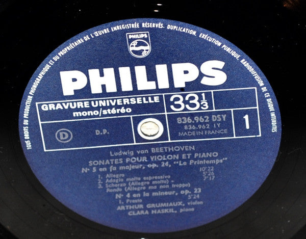Ludwig van Beethoven - Clara Haskil, Arthur Grumiaux : Les 10 Sonates Pour Violon Et Piano - Volume 2 (LP, Gra)