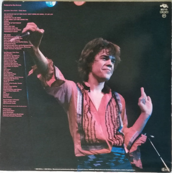 David Johansen : Live It Up (LP, Album)