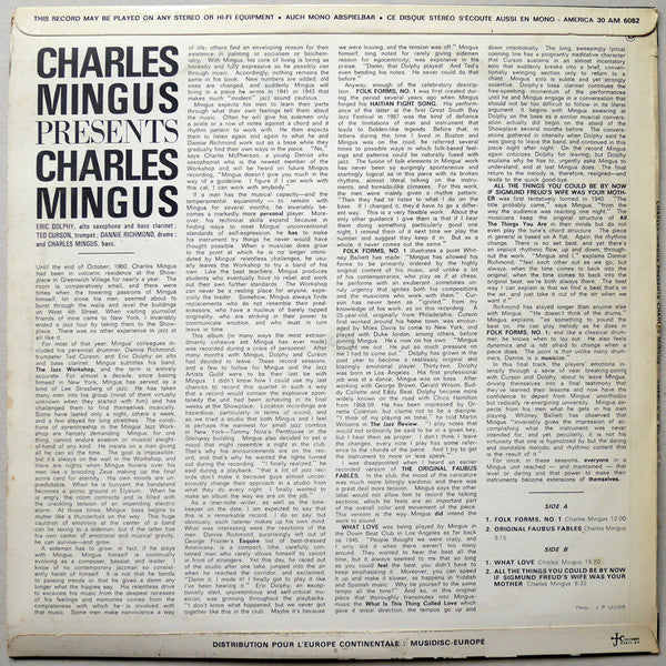 Charles Mingus : Presents Charles Mingus (LP, Album, RE)