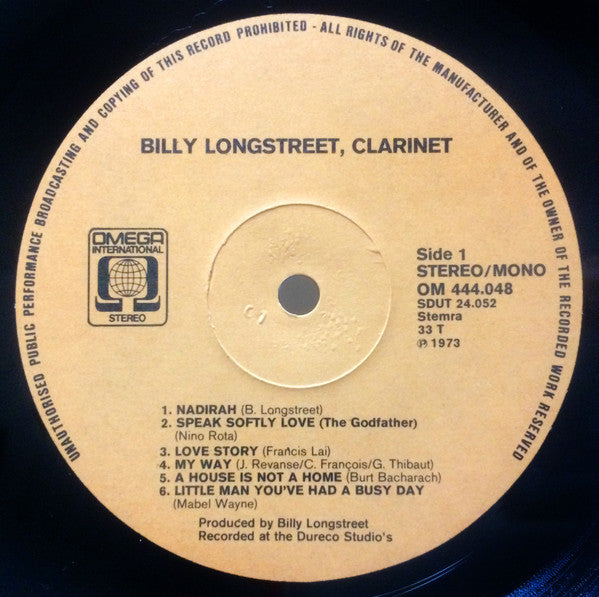 Billy Longstreet : Yesterday Once More (LP, Album)