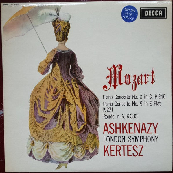 Wolfgang Amadeus Mozart, Vladimir Ashkenazy, London Symphony Orchestra, István Kertész : Piano Concerto No. 8 In C, K.246 / Piano Concerto No. 9 In E Flat, K.271 / Rondo In A, K.386 (LP, RP)