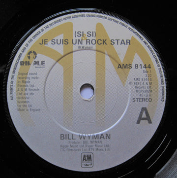 Bill Wyman : (Si Si) Je Suis Un Rock Star (7", Single)