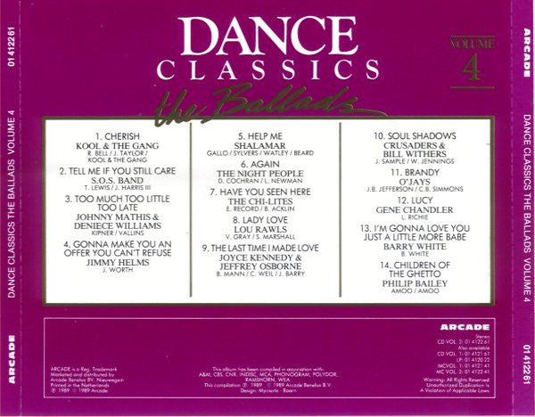 Various : Dance Classics The Ballads Volume 4 (CD, Comp)