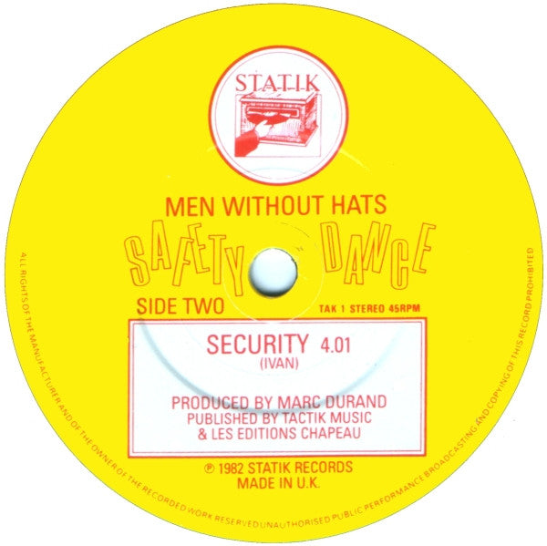 Men Without Hats : The Safety Dance (7", Single)