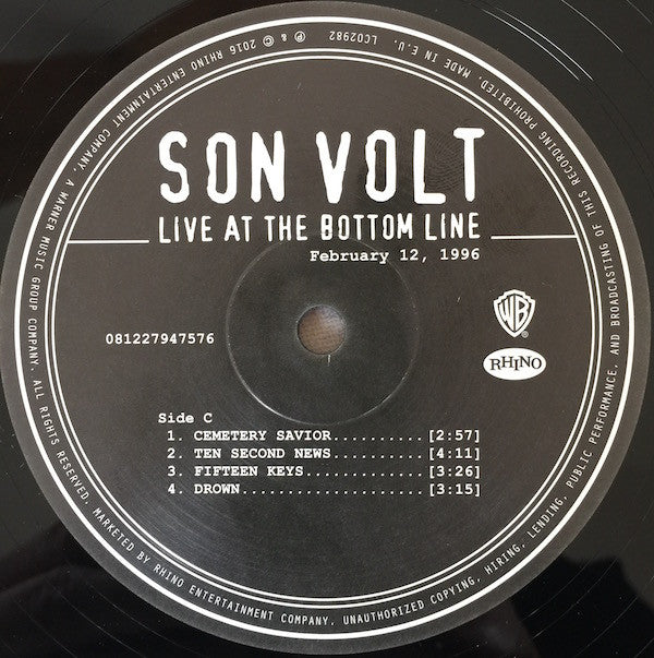 Son Volt : Live At The Bottom Line (February 12, 1996) (2xLP, Album, RSD, Ltd, Num, 180)
