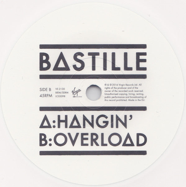 Bastille (4) : Hangin' (7", RSD, Single, Ltd, Whi)
