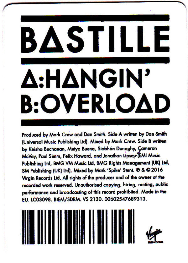 Bastille (4) : Hangin' (7", RSD, Single, Ltd, Whi)